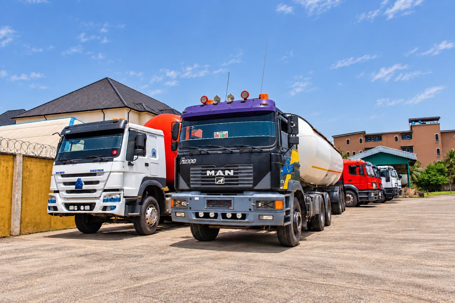 MAN tractor with an LPG tanker trailer