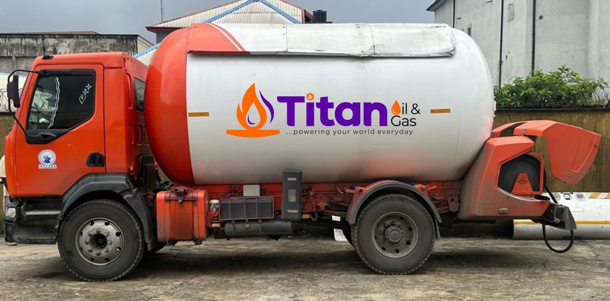Titan Oil & Gas branded LPG tanker truck
